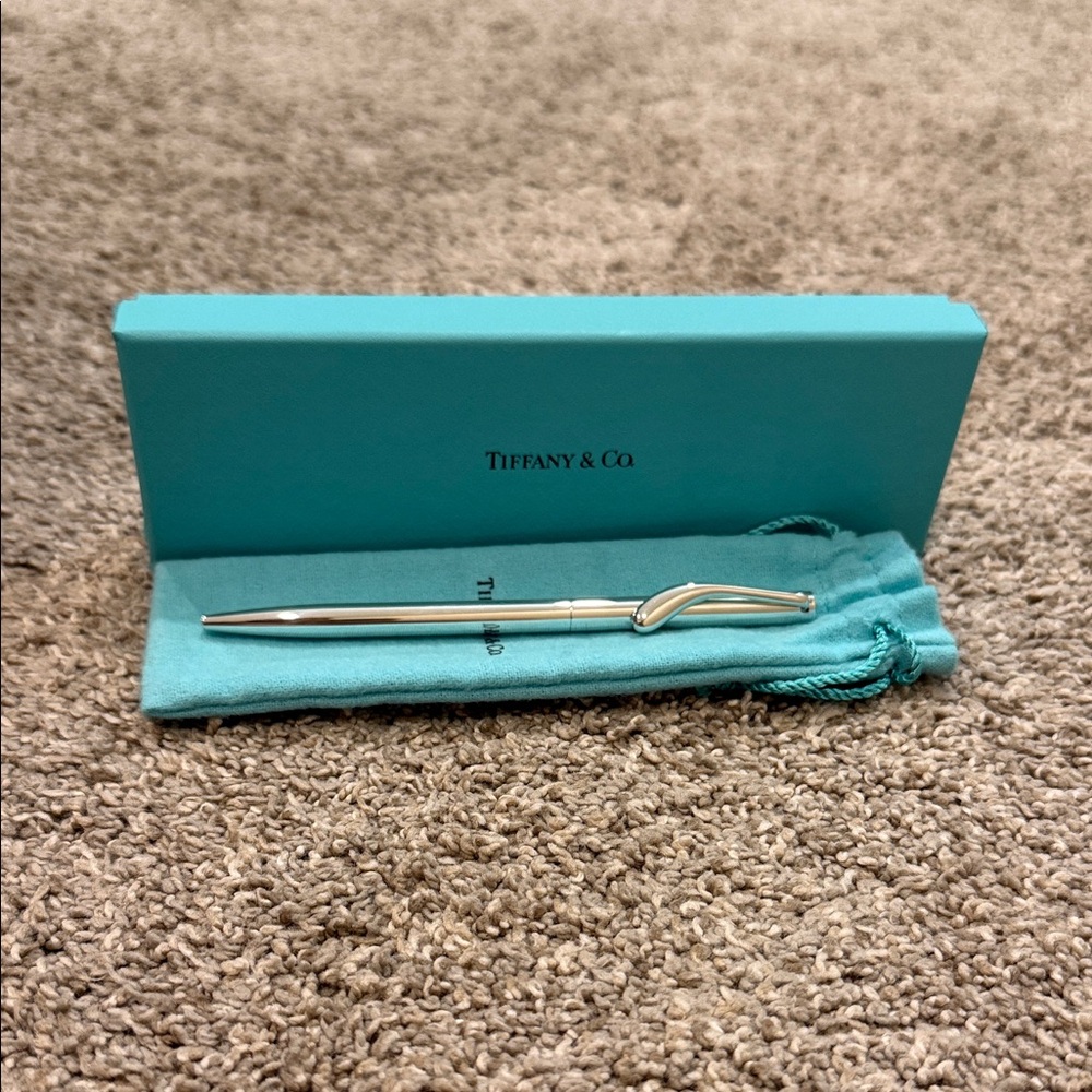 Tiffany & Co. Silver Pen with Teal Box